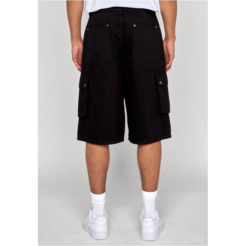 Urban Classics - Washed Workwear Cargo Shorts - Black